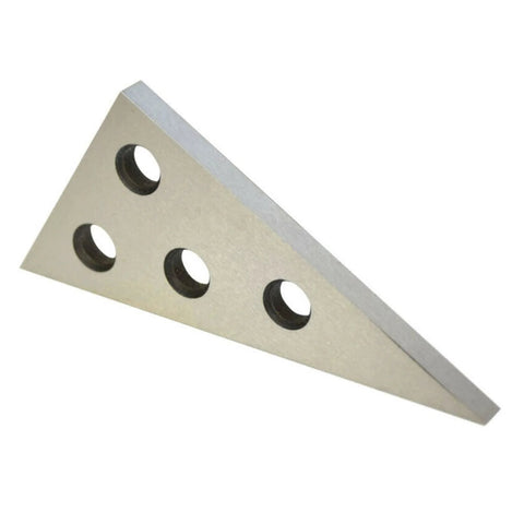 Triangle angle block, metal machinist tool with four through holes for angle calibration