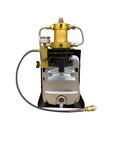 Heavy Duty Electric Submersible Pump Runs Slick And Knocks It Out At 4500 Psi High Pressure For Dive Tank Refilling And Rapid Fluid Transfer With Quiet Low Noise Operation For Your Next 220V Job Site Gig - front view showcasing valves and connectors.