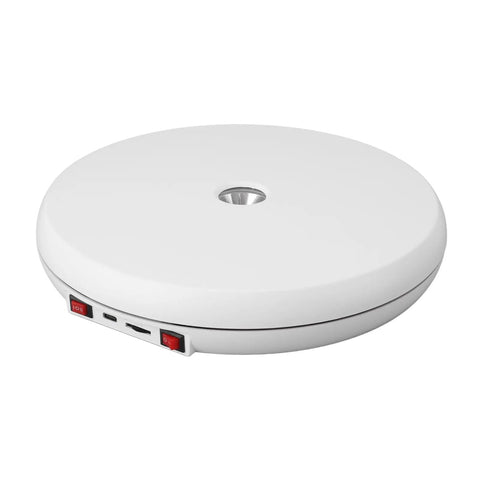 Stunning 10 Inch Electric Turntable With Bright Light For Jewelry And Watch Display, white design, control buttons visible.