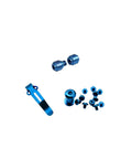 Level Up Your EDC Game With This Badass Deep Carry Pocket Clip And Titanium Pivot Screws Thumb Studs Upgrade Kit For Benchmade 535 Bailout Custom Blue Mod showing blue titanium pocket clip and pivot screws.