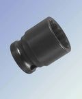 Half Inch Drive 24mm Impact Socket, 12 Point Metric, Shallow Design, CR-MO Steel, Pro Grade Tool for Heavy Duty Auto Repair