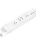 Smart Power Strip With WiFi And Bluetooth Remote Access, Voice Activated Outlets, Quick Charge USB And Type C Ports, App Managed Surge Blocker, white, multiple outlets.
