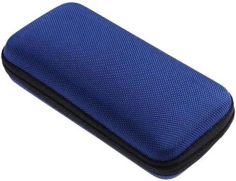 Blue zipper case for No Sweat 37 Piece Watch Repair Kit And Smartphone Teardown Set, durable fabric, compact size.