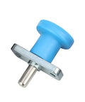 Rugged Self Locking Flanged Indexing Plunger Spring Loaded Lock Bolt With 6Mm And 8Mm High Carbon Steel Pins Return Style No Nonsense Industrial Workhorse For Tight Holding, blue knob, metal base.