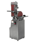Heavy Duty 6 By 48 Inch Belt And 12 Inch Disc Combination Sander with cast iron table and aluminum miter gauge for sanding.