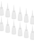 Fine Tip Glue Applicator Bottle 12 Pack Portable Squeeze Bottle With Needle Tips For Crafting And Repairs Clear View Easy Grip on white background