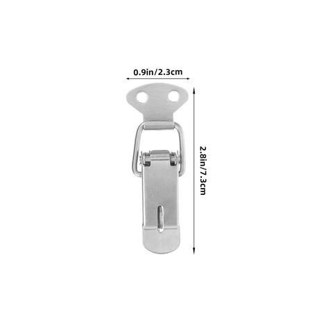 6 Sets Heavy Duty Stainless Steel Toggle Latch 72mm Chrome Spring Loaded Locking Bar Clamp For Toolbox Drawer Cabinet Box Security, 7.3cm