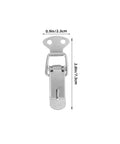 Heavy Duty Spring Loaded Toggle Latches With Screws Stainless Steel 6 Sets Perfect For Toolboxes Trucks And Cabinets Built To Last With Secure Spring Release Locks That Hold Tight No Matter The Trip. 2.8in stainless steel latch, 0.9in wide