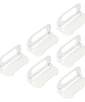 Recessed Flush Pull Door Handle Set 6 Pack Milk White Durable Iron Construction For Cabinet Doors Furniture Toolboxes Containers