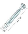 20 Piece Hex Socket Drive Countersunk Head Confirmat Screws For Wood Self Tapping Connectors Zinc Plated 7x59mm Durable Fasteners