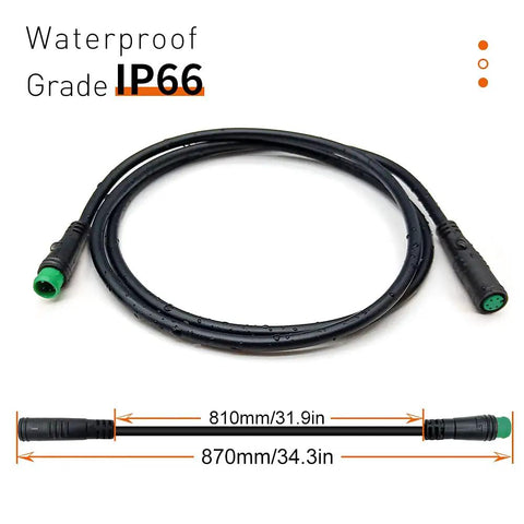 Waterproof Ebike Extension Cable 2Pin 3Pin 4Pin 5Pin 6Pin Female To Male Connector For Brake Display Throttle Lights And Signal Diy Electric Bicycle Cable For Lights Accel And More Dope Setup