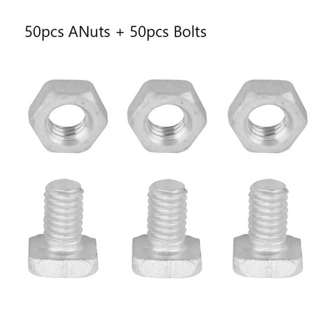 Aluminum Greenhouse Hardware Kit Nuts And Bolts Set M6x12mm Replacement Bolt Assortment Durable Screws And Fasteners For Repair Work Must Have Diy Garden Projects And Garden Shed Framing Weather Resistant, 50 aluminum nuts and bolts
