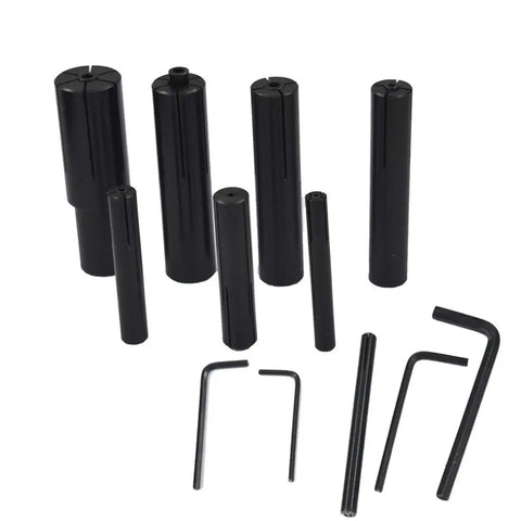 Hand Expanding Arbor Set 8 Piece For Lathes And Milling Machines, Workhorse Pro Grade Precision Tooling, shown with Allen keys.