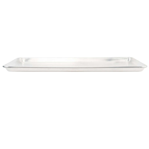 Commercial Grade Aluminum Sheet Pan Full Size With Reinforced Rim Built To Last 16 Gauge Bakeware Side View