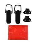 Black 80mm Quick Release Fastener Clips For Bumper, Trunk, And Hatch, Easy Install No Fuss Tool Free Access Pins, Secure Fit That Stops Rattle On Rough Roads, Pair shown with clips and brackets