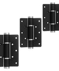 3 Pack Self Closing Door Hinges With 5.8 Inch Spring Loaded Action, Adjustable Door Closer With Silent Hydraulic Buffer System