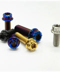 6 Pcs Gold Titanium Bolts M6X50mm T30 Torx Flange Screws Built Like A Tank For Street Rods Machine Shop Grade Gear with colorful finishes.