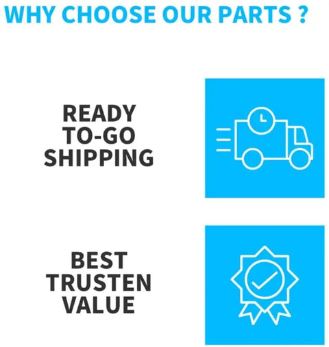 Image with text advertising ready-to-go shipping and trusted value for Chevrolet hood hinges set for 1963-1967 GM cars.