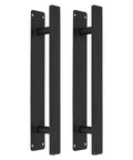 Heavy Duty 12 Inch Metal Gate Pull Handles Pack Of 2 In Matte Black Iron Finish For Barns Gardens Fences Sheds And Cabinets Doors With Built Tough As Nails Steel Pipe Build Clean Welds And Smooth Comfortable Grip For Quick Easy Operation