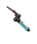 Mini Pneumatic Belt Grinder Sander Tool With Grit Belts For Polishing Metal, handheld design with sanding belt for rust removal.