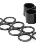 Premium Skateboard Bushings And Kingpin Hardware Rebuild Kit includes black polyurethane cups and spacers for skateboards.