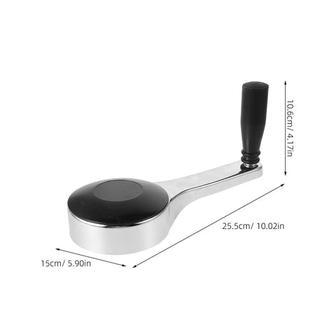 Heavy Duty L Shaped Hand Crank Wheel With Knob For Mobile Shelving Archives, 25.5cm length, sturdy plastic, ideal for cabinets.