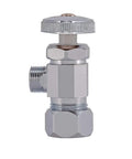 Multi-Turn Angle Stop Valve With Nut And Sleeve Chrome Plated 3/8 Inch OD To 5/8 Inch OD DIY Friendly Install.