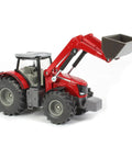 Massey Ferguson Front Loader Tractor Model In 1 To 50 Scale With Beefy Metal Construction Functional Arm And Bucket Realistic Rubber Tires Red Farm Toy For Kids And Collectors