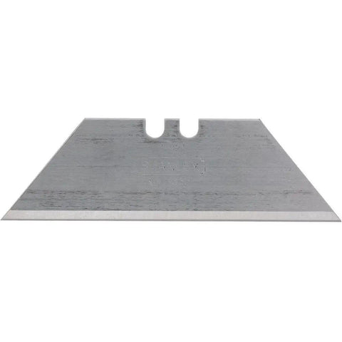 12 Pack Heavy Duty Utility Blades With Wall Mount Dispenser, 100 Blades Per Package, shown in a close-up of a single blade