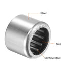 SCE78 Needle Roller Bearing Set With 7/16 Inch Bore, 5/8 Inch OD, 1/2 Inch Width, Beefy Chrome Steel Open End Bearings, Precision Ground Cage