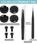 Round Doorbell Button Replacement Kit With Screws For Video Doorbells Black Finish No Brainer Install items shown including tweezers and screws