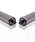 Heavy-Duty Galvanized Steel Gravity Roller Conveyor Roller 25x200mm Replacement Part With 201 Stainless Steel Surface And Rust-Resistant End Caps Multiple Lengths 200 250 300 400 500mm close-up of roller ends