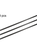 Set Of 3 Pultruded Carbon Fiber Strips, Flat Bars, 1mm Thick By 3mm Wide, 200mm Long, for kites and RC planes, black color
