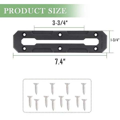 Two Pack 7.4 Inch Low Profile Kayak Track For Fishing Rod Holder And Gear Accessories, Reinforced Marine Nylon Rail System That Is Light Yet Strong, Durable T Track Bolts Included, Perfect For Mounting On Kayaks. 7.4 in x 1-3/4 in kayak track with bolts