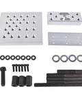 Heavy Duty Universal Drill Press Support Block Plate Tool Set Featuring 30 Ton Hydraulic Shop Press Plates For Bearing And Bushing Removal And Installation Wheel Hub And Suspension Repair Ready, steel plates and pins kit