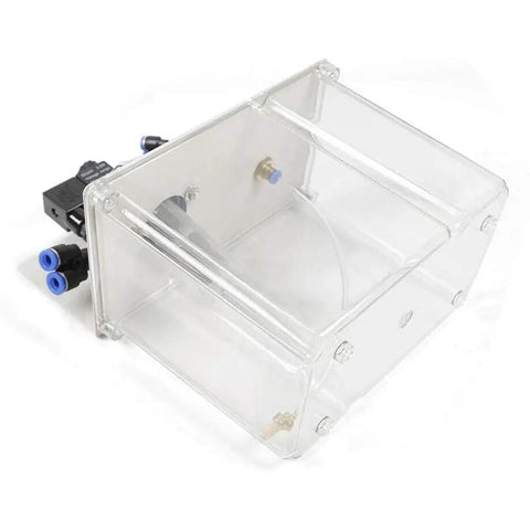 Heavy Duty No Sweat Coolant Spray Pump Kit With Dual Nozzle Lubrication System For Cnc Lathe Milling And Drilling Machines, clear reservoir.