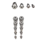 Spring Collet For ERS25 ERS32 Milling Machines Pro Grade High Precision Sealing Collet Tool Accessory set displayed vertically.