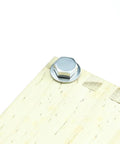 Installed Half Inch By Two And Half Inch Hex Head Lag Screws With Flat Washers Eight Sets In 304 Stainless Steel 18 8 Partial Thread Heavy Duty Wood Deck Screws For Outdoor Projects Fencing And Treated Timber