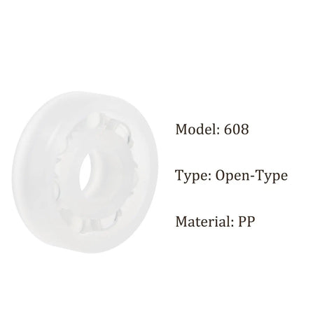 Five Pack Of 608 Open Style Single Row Bearings Measuring 8X22X7Mm With Hella Smooth Plastic Casings And Glass Balls That Roll Legit Clean For Longboards Inline Skates And Hobby Projects Built Different For Reliable Daily Runs