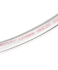 12mm OD 8mm ID PU pneumatic air tubing, transparent hose for air compressors, close-up view, showing markings on polyurethane tube.