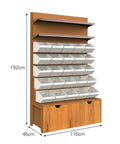 7 Tier Adjustable Metal Wire Shelving Rack With Wood Shelves Heavy Duty Garage Storage Beast 75.6 Inch Tall For Warehouse Pantry Supermarket And Office Utility Shelf Rock Solid Build displaying plastic bins and wooden base.