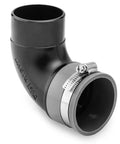 Rockler Dust Right Quick Change Elbow Adapter, 2.5 inch duct fitting, flexible rubber boot, metal clamp for shop vacs.