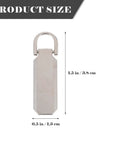 Heavy Duty Zinc Alloy Zipper Pull Tabs Replacement Kit For Backpacks Coats Jackets 12 Piece Set showing size dimensions 1.5 in x 0.5 in.