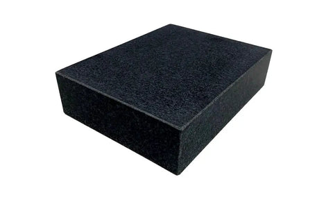 Granite Surface Plate 6 By 8 By 2 Inches Grade B 0 Ledge Precision Ground For Flatness Plus Minus 0.0001 Inch Machining Reference Tool Meets GGG P 463C Certificate Of Inspection Included angled view