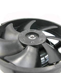 Gotta Have This Universal 4 Inch Electric Cooling Fan For Motorcycle Radiator And Oil Cooler Slaps Right On Any Dirt Bike Motocross Or ATV To Keep Her Chillin And Boost Horsepower, showing black fan blades and motor.