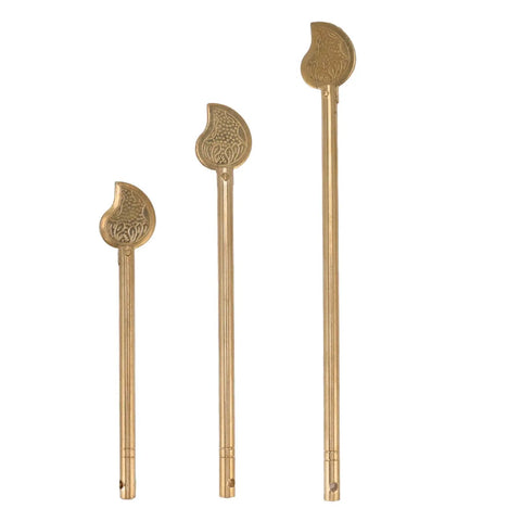 Leaf Shaped Cabinet Key Latch Three Pack Brass Locking Pin For Home Furniture, vintage style bolt lock hardware set