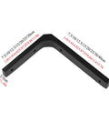 Heavy Duty Shelf Brackets 90 Degree Corner Brackets With Gusset Cast Iron Wall Mount Shelf Holders For Garage Or Workshop Rock Solid Industrial L Bracket in black, showing measurements and angle.