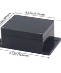 Outdoor IP65 ABS Project Box Electrical Enclosure With Cable Glands Waterproof Junction Box For DIY Projects 4.53 x 3.54 x 2.17 Inches Heavy Duty Weatherproof Workhorse, black ABS enclosure