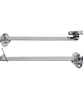 Rock Solid Cabinet Flap Stay Hinge With Down Drop Lid Support And Sliding Rail For Cupboard Doors, Iron And Zinc Alloy, Silver Finish