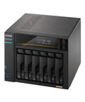 Badass Six Bay Network Attached Storage Featuring Amd Ryzen Quad Core Processor And 16Gb Ecc Ddr5 Memory With Single 1Tb Nvme Drive Plus Four M.2 Expansion Slots For Dual 10GbE And 5GbE Networking Alongside Fast Usb4 Ports For Next Level Data Archival, six bay design with LED indicators.
